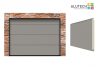 Alutech 2750x2125 RAL9007 L bordás Prestige szekcionált garázskapu szett