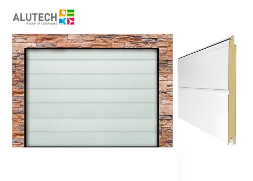 Alutech 2750x2250 RAL9016 M bordás Trend szekcionált garázskapu szett