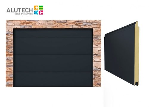 Alutech 3050x2300 RAL7016 L bordás Trend szekcionált garázskapu