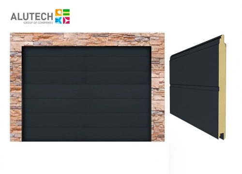 Alutech 2500x2500 RAL7016 M bordás Trend szekcionált garázskapu