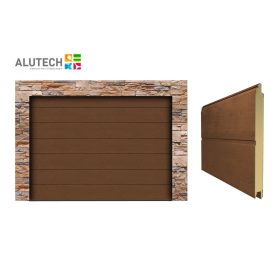   Alutech 2750x2250 Dark oak M bordás Trend szekcionált garázskapu