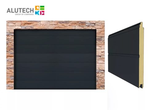 Alutech 2500x2125 RAL7016 M bordás Trend szekcionált garázskapu