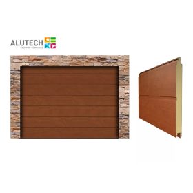   Alutech 2750x2125 Golden oak M bordás Trend szekcionált garázskapu