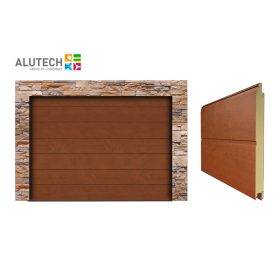   Alutech 3000x2125 Golden oak M bordás Trend szekcionált garázskapu