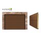 Alutech 4000x2700 Dark oak M bordás Trend szekcionált garázskapu
