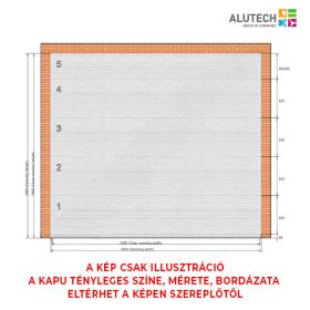   Alutech 6000x6000 RAL9016 S bordás ProTrend szekcionált ipari kapu