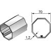 Alutech RT70x1,2 redőnytengely (70mm x 1,2mm, 6m-es szál)