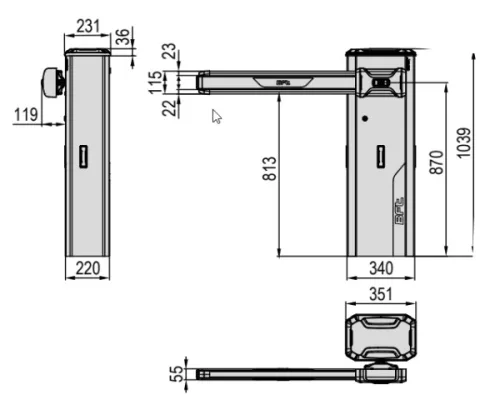 BFT GIOTTO BT B ULTRA36 230V sorompótest