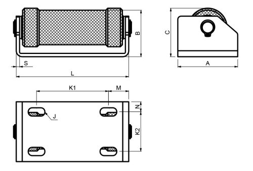 Cais Driveshaft 150 alsó tartógörgő tolókapukhoz