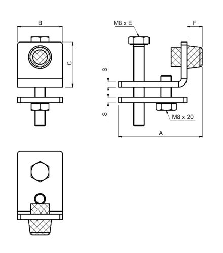 Cais Finish 57 vezetősín belső gumi ütköző