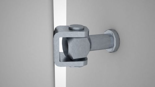 Cais H20 állítható zsanér anyával, hegesztett, acél oszlophoz