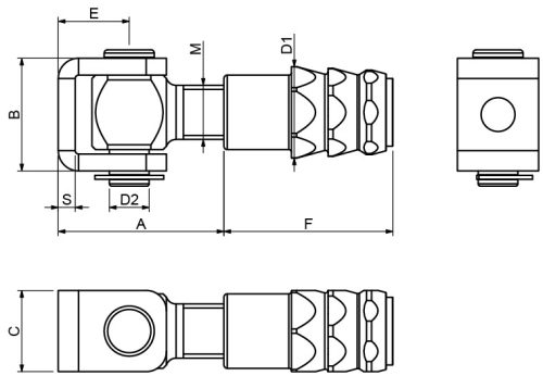 Cais HW18 állítható zsanér, téglafalba