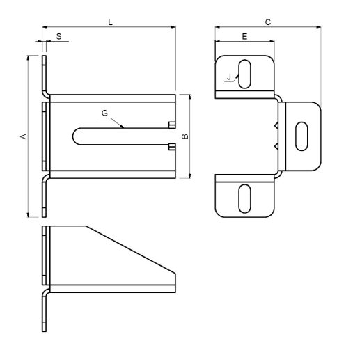 Cais KHL140 állítható oldaltartó konzol függőkapukhoz