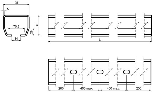 CAIS DEMO MBE 02 acél úszókapu vasalat szett 4 méteres kapunyílásig