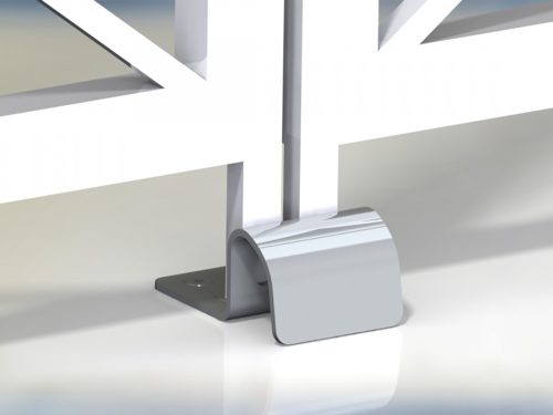 Cais Limit H ütköző, betonba ágyazott szárnyaskapuhoz