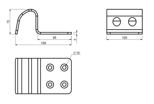 Cais Limit H ütköző, betonba ágyazott szárnyaskapuhoz