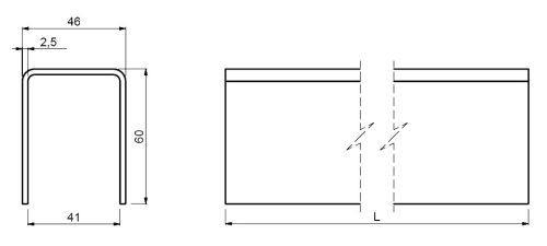 Cais MCD60 4 méteres panel keretező függőkapukhoz
