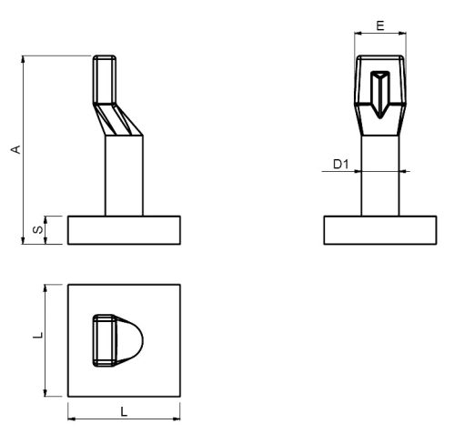 Cais SH 20 alsó csapos befogás forgóajtókhoz