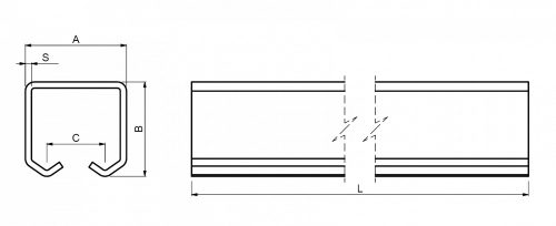 Cais Strela 42/2.8 horganyzott függőkapu vasalat szett