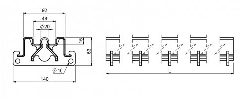 Cais Vector Pack 6 O-sín betonozható oldalfalakkal tolókapukhoz