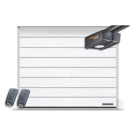   Hörmann szekcionált garázskapu 2500x2125 - ProLift 700 meghajtással - M bordás Woodgrain RAL 9016