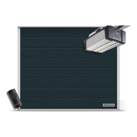   Hörmann szekcionált garázskapu 5000x2125 - SupraMatic E4 meghajtással - M bordás Woodgrain RAL 7016