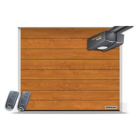   Hörmann szekcionált garázskapu 2500x2000 - ProLift 700 meghajtással - M bordás DecoColor Golden Oak