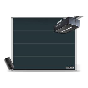   Hörmann szekcionált garázskapu 2750x2250 - ProMatic 4 meghajtással - L bordás Planar CH 7016 Matt Deluxe