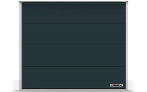 Hörmann szekcionált garázskapu - kézi / motoros működtetéssel - L bordás Sima felülettel - RAL7016 színben