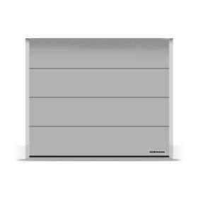  Hörmann szekcionált garázskapu - kézi / motoros működtetéssel - L bordás Sima felülettel - RAL9006 színben