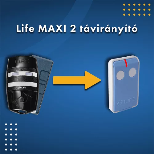 Life Maxi 2 csatornás, 433 Mhz-es távirányító