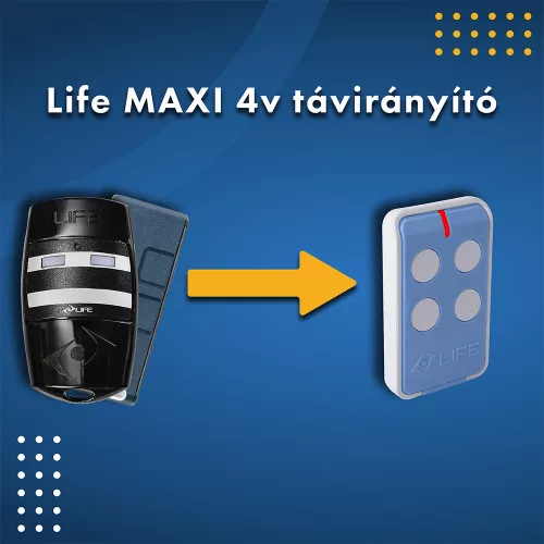 Life Maxi 4 csatornás, 433 Mhz-es távirányító