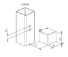 Locinox CUBE75-230V-7016 kocka alakú 230V-os fali lámpa (RAL7016 antracit)