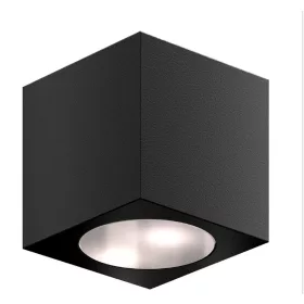   Locinox CUBE75-230V-9005 kocka alakú 230V-os fali lámpa (RAL9005 fekete)