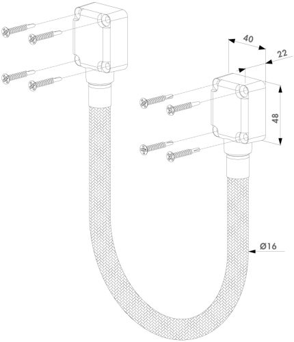 Locinox DC-DVK-HD-450 vandálbiztos kábelátvezető
