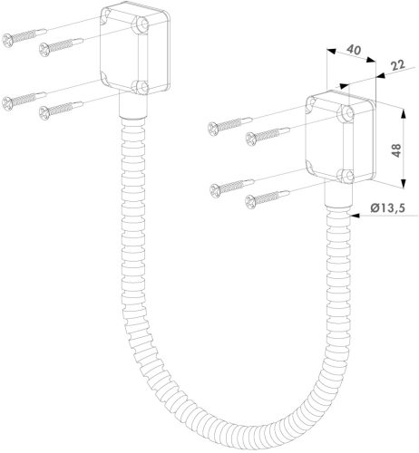 Locinox DVK rozsdamentes acél kábelátvezető