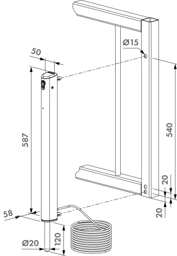 Locinox ELECTRADROP-E-9005 motoros retesz (RAL9005 mélyfekete)