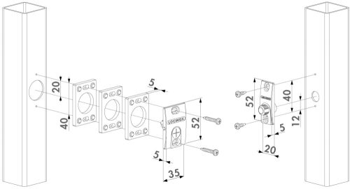 Locinox GATESWITCH helyzetérzékelő kapukhoz