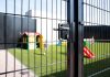 Locinox LAKQU2 40-60-as felületre szerelhető kapuzár, 3006FA alumínium fogantyúpárral (RAL6005)