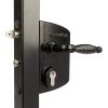 Locinox LAKQU2 40-60-as felületre szerelhető kapuzár, 3006FA alumínium fogantyúpárral (RAL9005)
