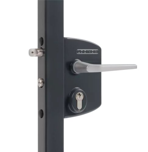 Locinox LAKQU2 40-60-as felületre szerelhető kapuzár, 3006M alumínium fogantyúpárrall (RAL7016)