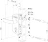 Locinox LAKZP1 40-es felületre szerelhető kapuzár, 3006D alumínium fogantyúpárral (RAL6005)