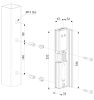 Locinox MODULEC-SA-E Felületre szerelhető elektromos zárfogadó (alumínium)