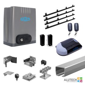   Casit Scorry500J/C + vasalat + CAS80 tolómotor, garázskapunyitó motor szett Alutech úszókapu vasalat