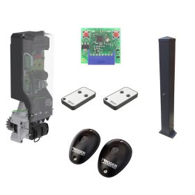   Roger TW90/600HS oszlopba szerelhető kapunyitó motor szett 1,5 m antracit (RAL7016) oszloppal