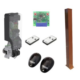   Roger TW90/600HS oszlopba szerelhető kapunyitó motor szett 1,8 m barna (RAL8011) oszloppal