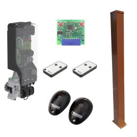   Roger TW90/600HS oszlopba szerelhető kapunyitó motor szett 2,1 m barna (RAL8011) oszloppal