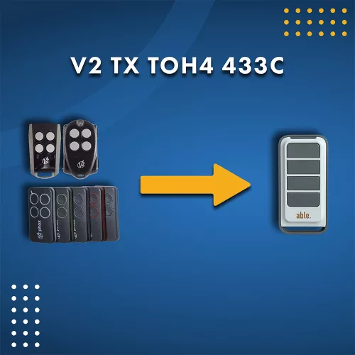 Able V2 Vidue TX TOH4 4 csatornás távirányító 433 MHz-es